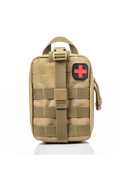 Choice3 Khaki Portable Tactical First Aid Kit Medical Bag For Hiking Travel H...