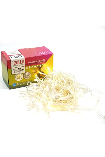 YOTO Christmas Lights, Icicle Type, 4 m, 120 LEDs, Warm White