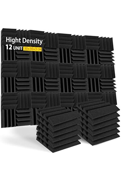 Echonik DST 114 Acoustic Panels - Pack of 12 Acoustic Panels - High Density Acoustic Foam - Self Adh