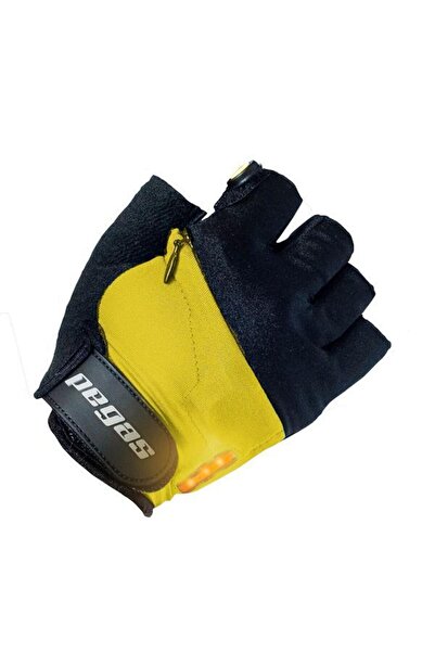 Pegas Cycling Gloves with LED Signal, XXL, Yellow