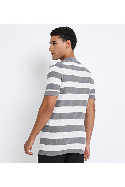 Ben Sherman Men's Gray FLAT KNIT POLO