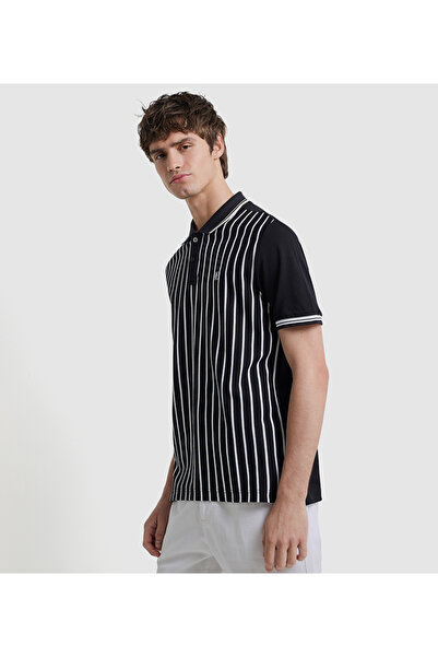 Ben Sherman Men's Black Pique Polo