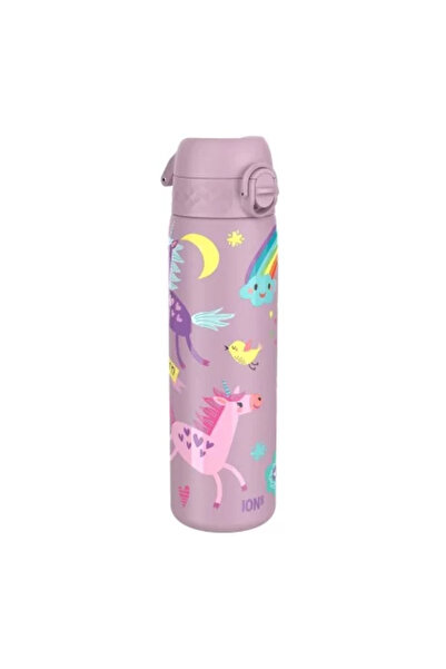Ion8 Sticlă de apă pentru copii subțire, oțel inoxidabil, 600 ml, unicorni -