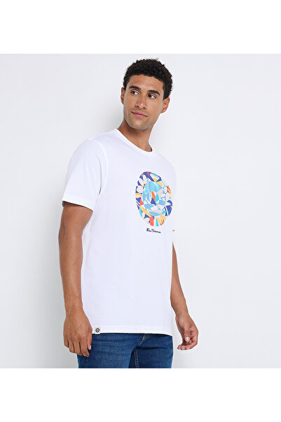 Ben Sherman Men's White Crew Neck Tee