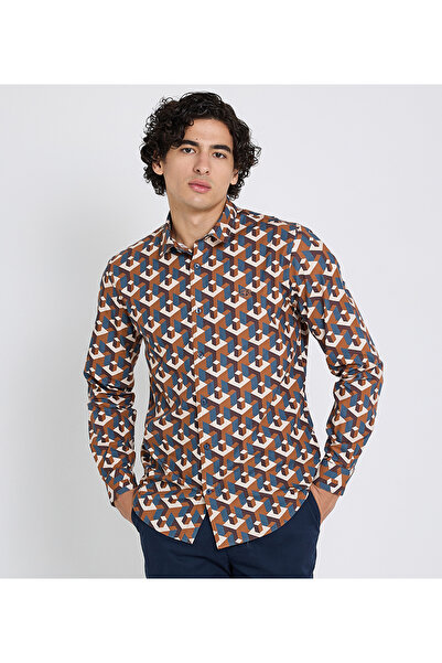 Ben Sherman قميص رجالي كاجوال أزرق