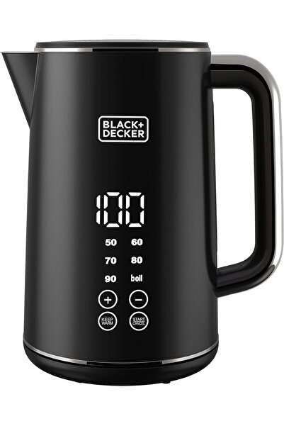 Black&Decker BLACK+DECKER Digital Kettle, 2200W, 1.7L, Touch Screen, Double Wall Design, 6 Preset Temps, 30-Min K