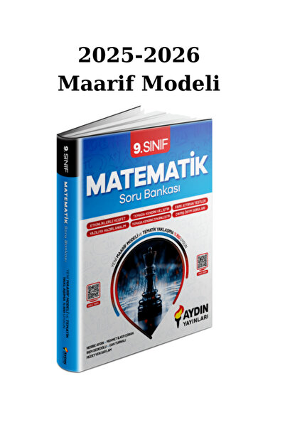 Aydın Yayınları Aydın 9. Sınıf Matematik Soru Bankası 2025/26 Maarif Modeli