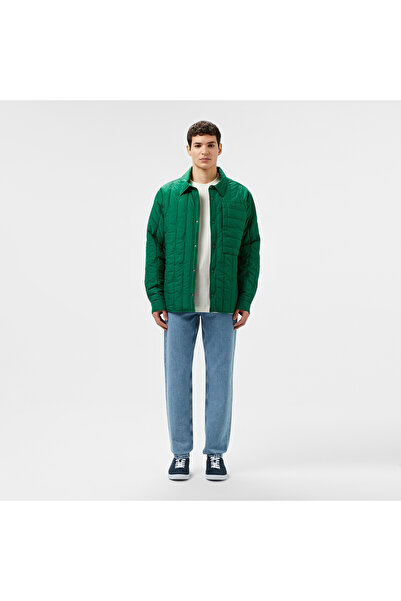Lacoste Erkek Relaxed Fit Gömlek Yaka Desenli Yeşil Ceket
