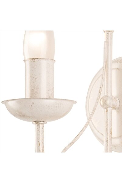 Lamkur Aplica Lamkur, realizat din metal, designul simplu, dulie E14, 40W, culoare alba