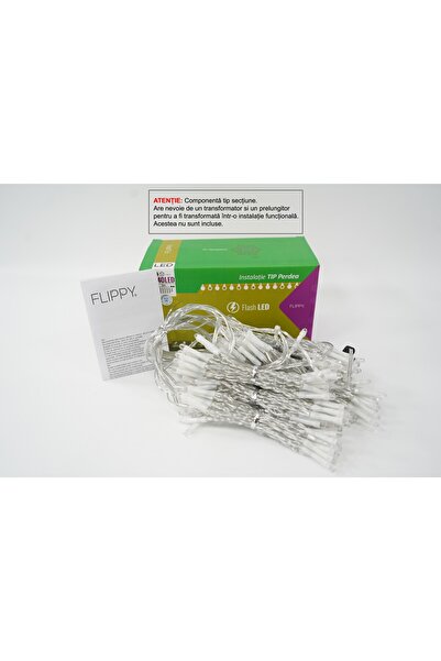Flippy Instalație de Crăciun Flippy, Flash, 2 m x 2 m, 240 LED-uri, Sârmă tra...
