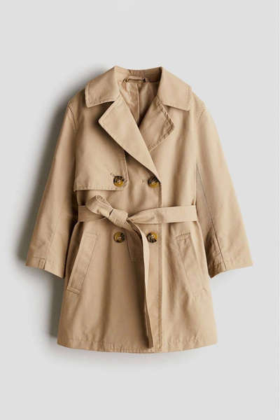 Kidmark Çocuk Modası Children's Unisex Waterproof Tan Trench Coat