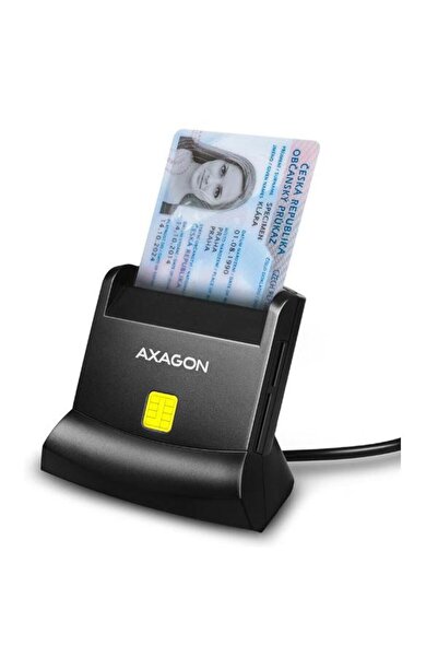 Axagon Smart Card/ID Card Reader CRE-SM2, USB 2.0 (Black)