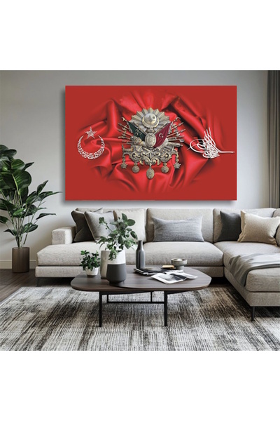 özkacar OSMANLI ARMASI II Tablou decorativ pe pânză pentru acasă, perete, sal...