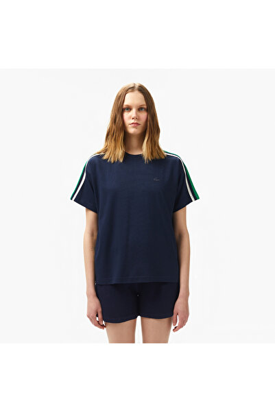 Lacoste Femei guler rotund Bleumarin tricou