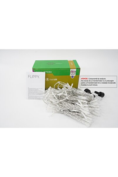 Flippy Instalație de Crăciun Flippy, Flash, 2 m x 2 m, 240 LED-uri, Intercone...