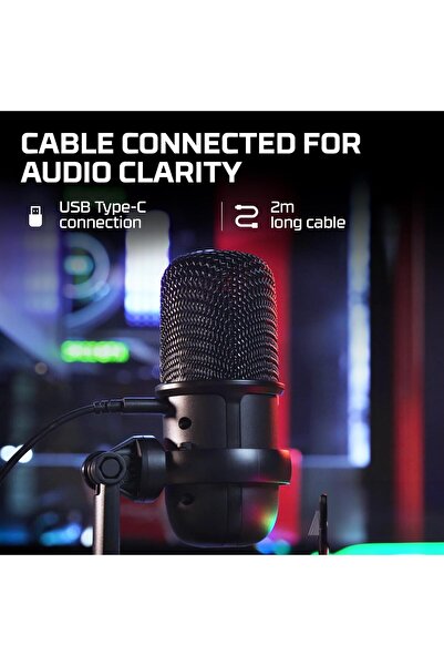 HyperX USB Gaming Microphone for PC, PS4, PS5 and Mac, Black