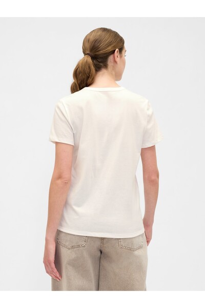 GAP Kadın Krem Favorite Grafik T-Shirt