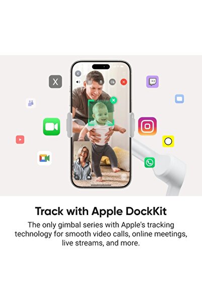 Insta360 Flow 2 Pro (Summit White) - Foldable AI Phone Gimbal Stabilizer