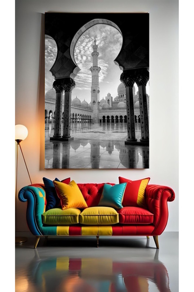 özkacar CAMİİ MANZARA III Tablou pe pânză pentru decorarea casei, perete, sal...