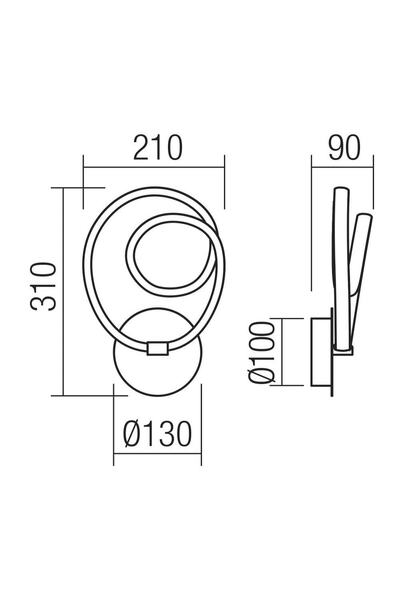 SMARTER Aplica LED Smarter, structura din aluminiu, dispersorul din silicon alb opal, 12W, 768lm