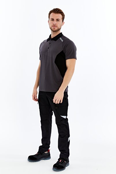 Uniprom Чоловіча футболка з поло-комірцем з дихаючої тканини Procool Спортивна футболка для активного відпочинку, колір димчастий