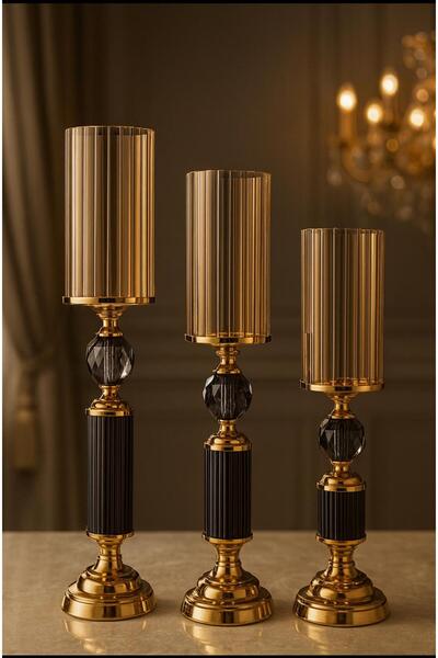 DM HOME 3 LÜ CAM ŞAMDAN & MUMLUK SET