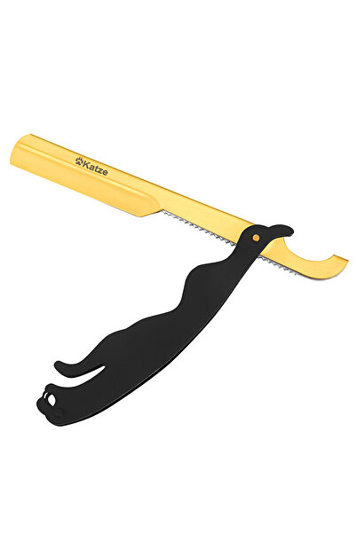 Katze U-013 Razor Attachable Retractable Beard Razor Stainless Matte Yellow/Black