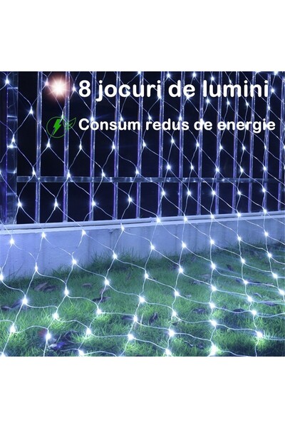 YOTO Christmas Net Lights, 1.5 x 1.5 m, 120 LEDs, Cool White