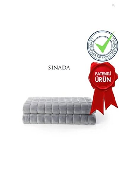 Sinada Ağırlıklı Battaniye Tek Kişilik 3 Kg GRİ 104x152 %100 Elyaf Dolgulu 4 ...