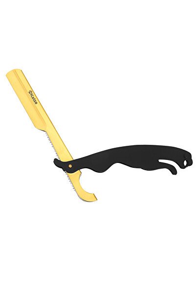 Katze U-013 Razor Attachable Retractable Beard Razor Stainless Matte Yellow/Black