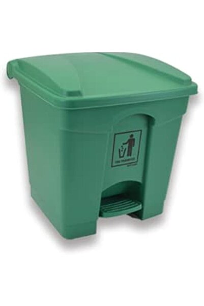 MOONLİGHT 30 Ltr Plastic Garbage Bin with Pedal, Step on Waste Bin (Green)