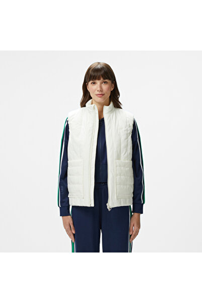 Lacoste Kadın Regular Fit Dik Yaka Kapitone Beyaz Yelek