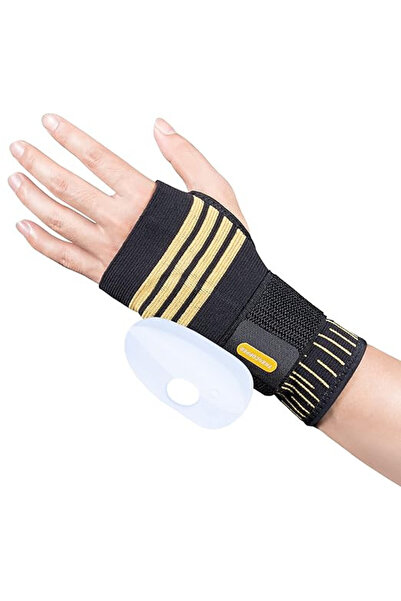 Thx4COPPER suport pentru încheietura mâinii, negru/galben, L