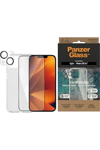 Panzer Glass 3-in-1 Pack Hard Case + Screen Protector + Camera Lens Protector Smartphone Case Bundle