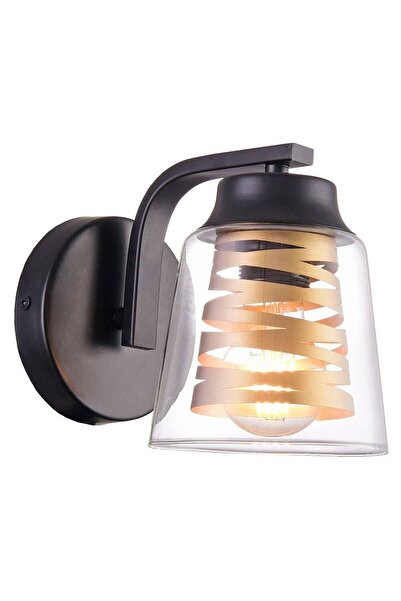 Rabalux Aplica de perete Rabalux, construit din metal, abajur transparent de sticla, soclu E27, 60W, deco...