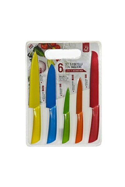 Gusto Casa Set contine 5 cutite otel inoxidabil, manar antialunecare, 32/27, ...