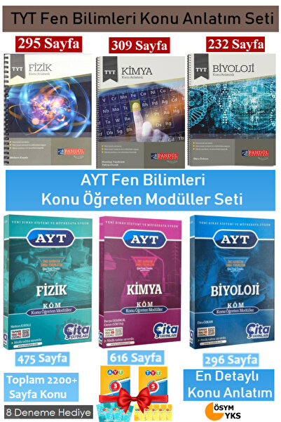 Pandül Yayınları Pandül Yayınları TYT Fen Bilimleri Konu Anlatım Seti+Çita Yayınları Fen Bilimleri AYT Konu Modülleri