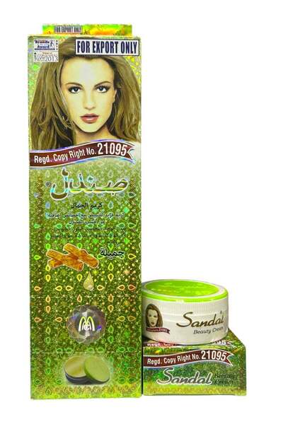 Sandal كريم تبييض البشرة لبشرة متوهجة وإزالة العيوب 30 جرام (عبوة من 7 قطع)