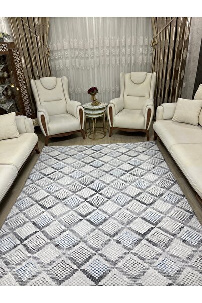 osmanlı home Pamuk,Yıkanabilir Lastiksiz Halı Örtüsü Yıkanabilir Leke Tutmaz 6m2