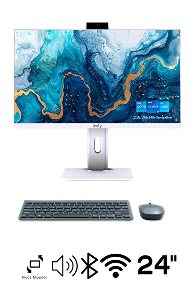 IZOLY H502 İ5-12400 16GB 512GB M.2 Nvme SSD 24" FHD Pivot All In One Bilgisayar