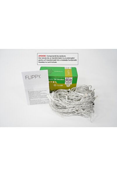 Vader Sectiune Instalatie de Craciun Tip Perdea, cu Flash, 1 m x 1 m, 60 LED-...