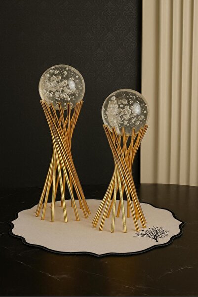 DM HOME 2 Lİ DEKORATİF KÜRE & AKSESUAR & CAM SÜS EŞYASI