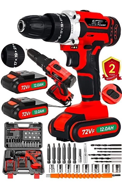 Jetta Power Tools Spech Power 27 Parça Setli Çelik Şanzıman Bakır Sargılı Çift Akülü Şarjlı Vidalama Matkap