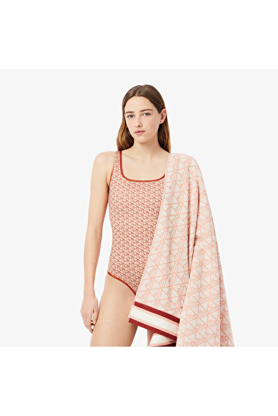 Lacoste Unisex Monogram Pembe Plaj Havlusu