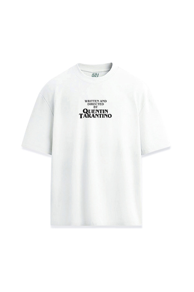 Darkia تي شيرت مطبوع بتصميم مكتوب عليه "تم كتابته وإخراجه بواسطة تارانتينو" ل...