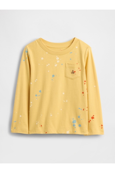GAP Erkek Bebek Sarı Mix & Match Cepli T-Shirt