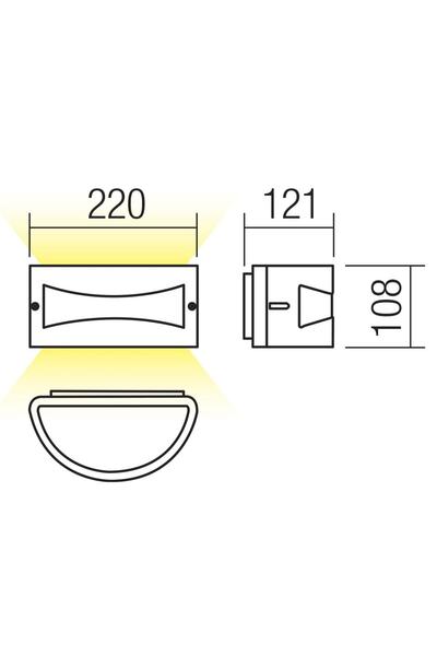 SMARTER Smarter outdoor wall light, diffuser made of opal polycarbonate, warm light, 10W
