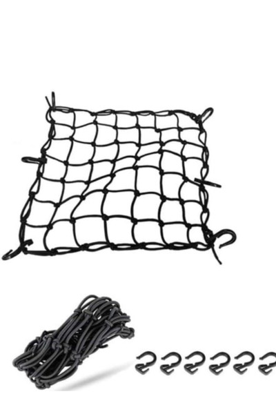 Blusmart Plasă Elastică de Bagaje pentru Motocicletă 40x40 cm cu Cârlige de F...