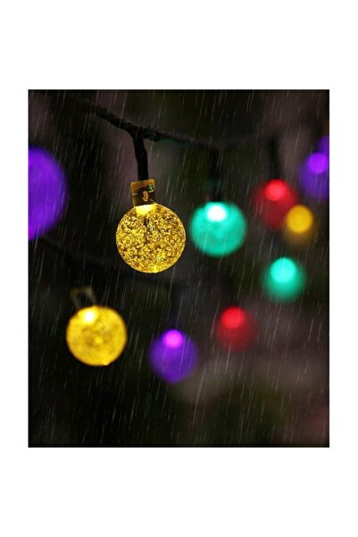 Flippy Christmas Lights, Crystal Globes, 100 LEDs, 12 meters, Multicolor, Solar Energy, Light Sensor, Flipp