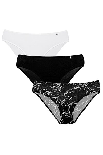 Kom Leaf Women's 3-Piece Cotton Panties Set